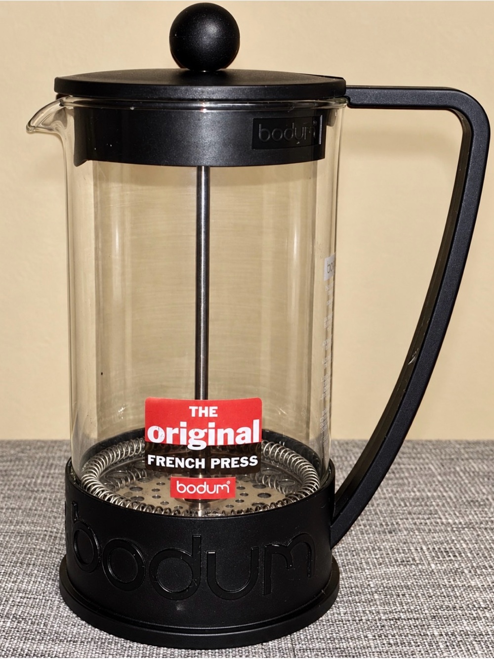 BODUM Brazil Black Glass French Press Coffee Maker 8 Cup